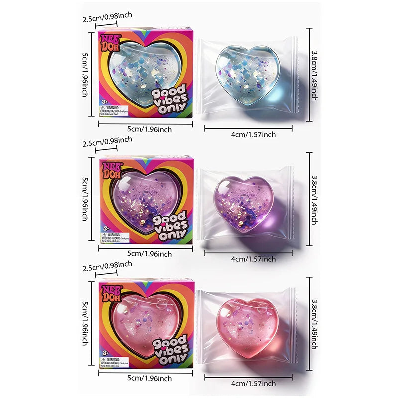 Needoh Heart Shaped Stress Reliever Super Squishy