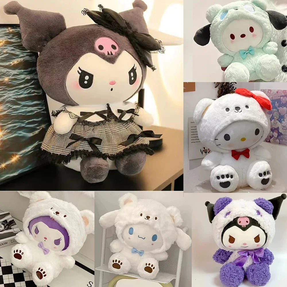 Cinnamorol hello kitty Kuromi Mymelody Kawaii Plush Toys Soft Stuffed Doll Plushie Pillow