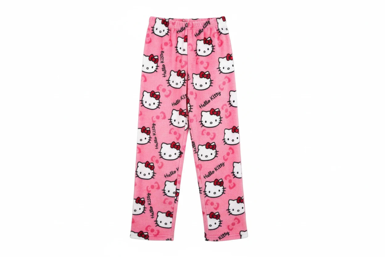 Hello Kitty Velvet Pajamas, Loose Casual
