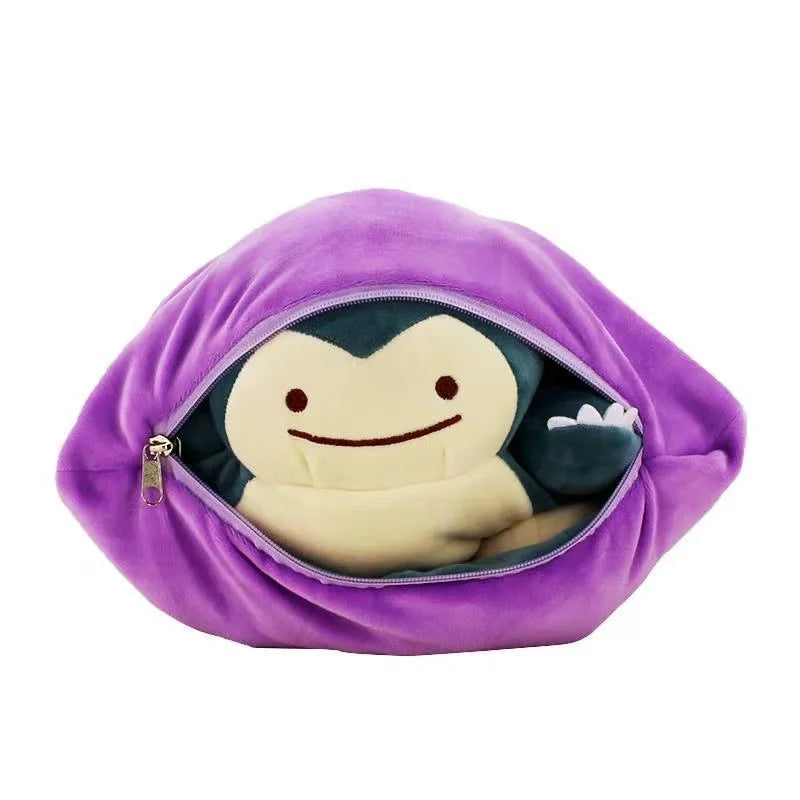 Pokemon Ditto Transform Snorlax Inside-Out Cushion Pillow