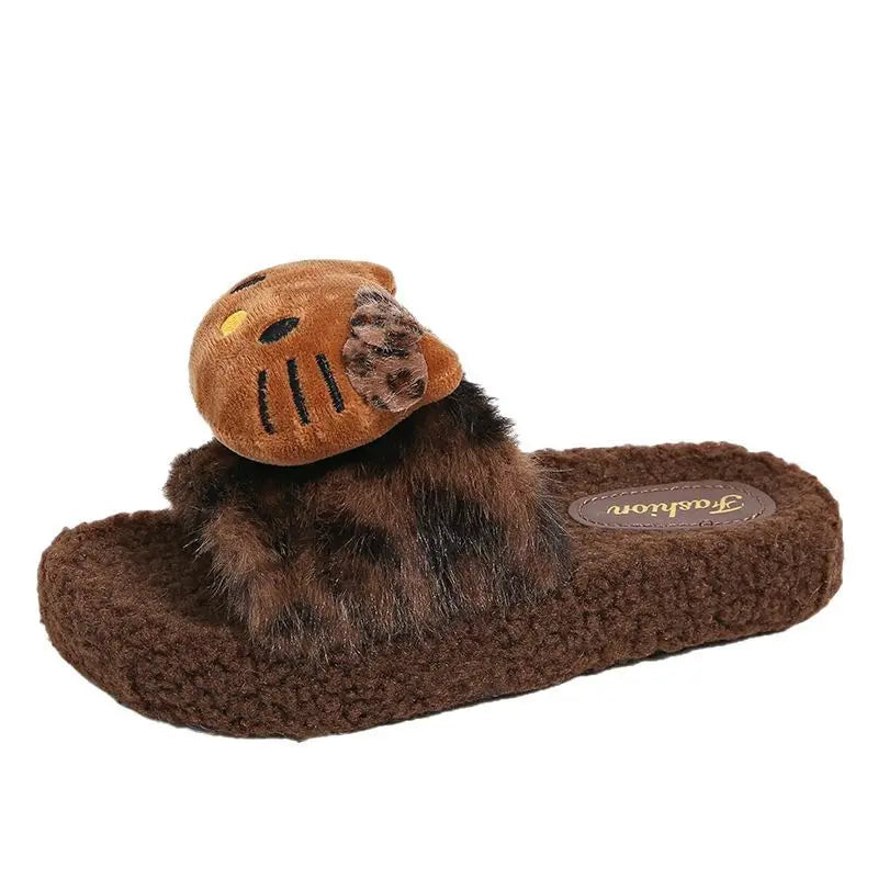 Hello Kitty Cartoon Fur Indoor Non-Slip Slippers